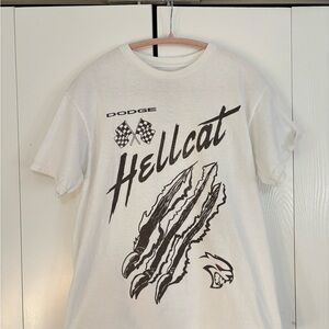 Dodge Hellcat White Short Sleeve Tee
